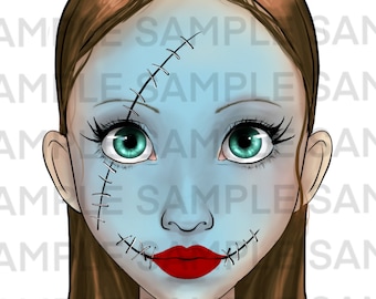 Halloween Horror Face Painting Fall board Face paint design menu board, Designs for face painters, digital download design menu board