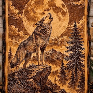 Wolf Howling SVG Design | Laser Engraving File (Digital Download)