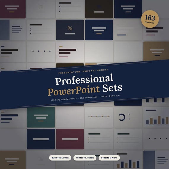 Professional PowerPoint Template Set | Editable Business Presentation for Corporate, Startup & Pitch Deck Slides | Instant Digital Download