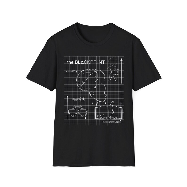 Blckpr1nt Afro Puff Bookworm T-shirt - Blauwdruk afbeelding 1