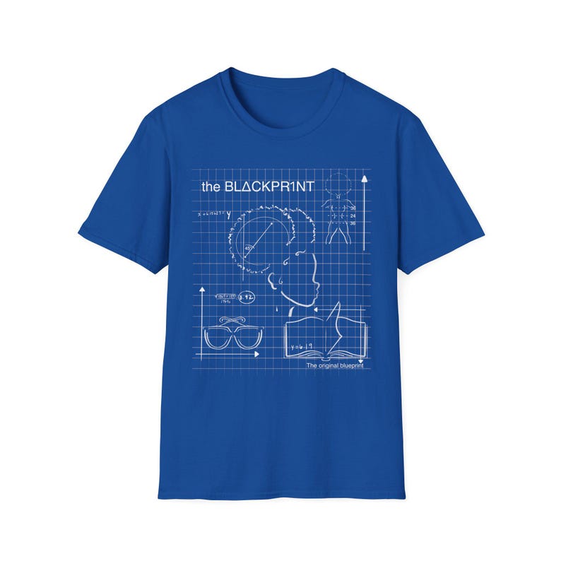 Blckpr1nt Afro Puff Bookworm T-shirt - Blauwdruk afbeelding 2