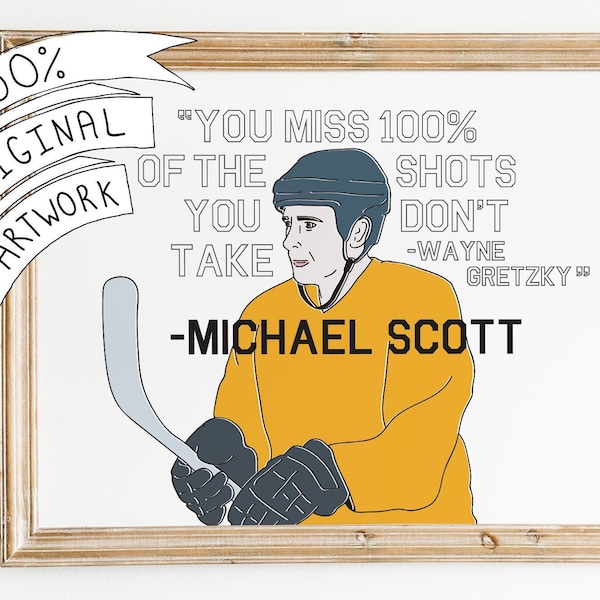 Wayne Gretzky / Michael Scott Inspirational Quote | The Office | Digital Download
