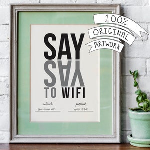 Say Yas to WiFi | WiFi Sign | Printable Download