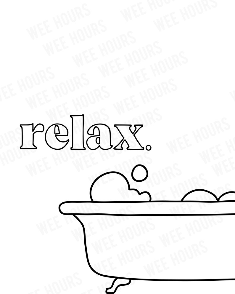 Sit Back, Relax, Enjoy the View Set of Three Bathroom Signs Printable