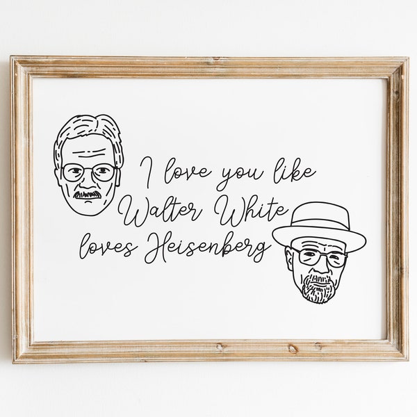 Breaking Bad Themed Walter White Heisenberg Love Like Printable Download Fan Art