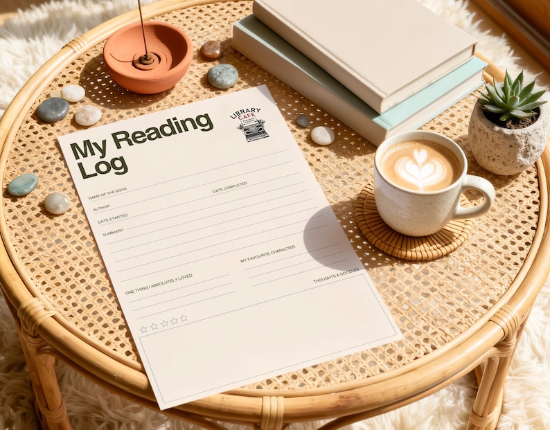 My Reading Log Printable | Book Tracker PDF | Reading Journal Download ...