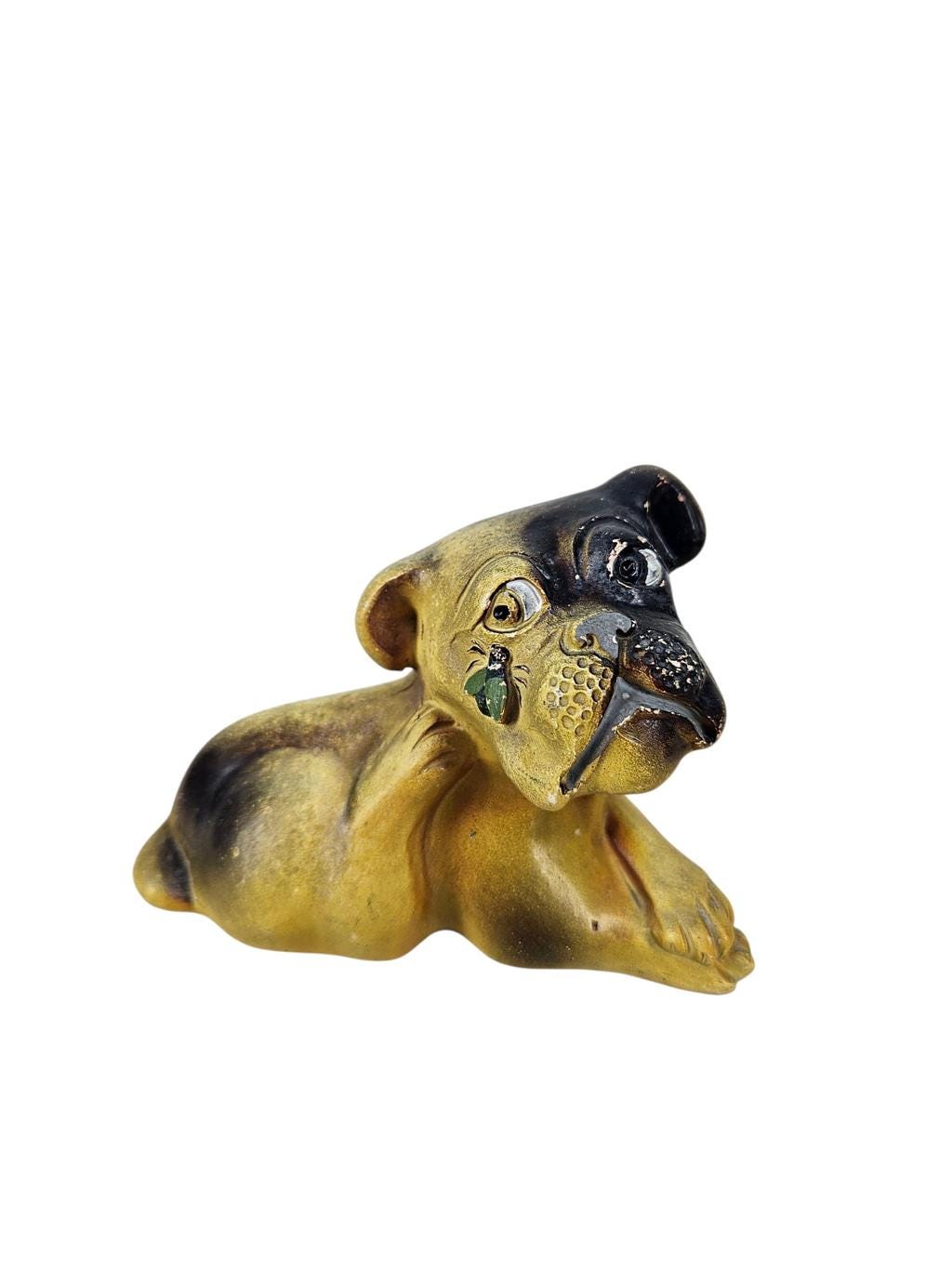 Vintage Chalkware Bulldog - Etsy