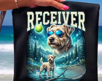 Receiver Tennis Ball Wheaten Terrier Champion Png, Wheaten Terrier Lover Gift, Tennis Dog Mom Gift, Sporting Breed Graphic  Download File