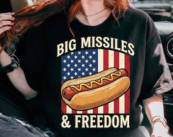 Pig Missiles & Freedom 4th of July Patriotic USA Flag Hotdog Png, Patriotic BBQ Independence Day Gift, Funny USA Summer Download File