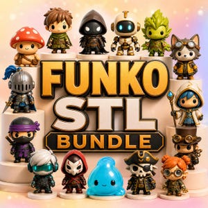 Fantasy Chibi STL Bundle | 3D Printable Mini Figures (Digital Download)