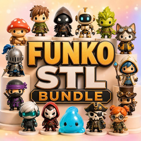 Fantasy Chibi STL Bundle | 3D Printable Mini Figures (Digital Download)