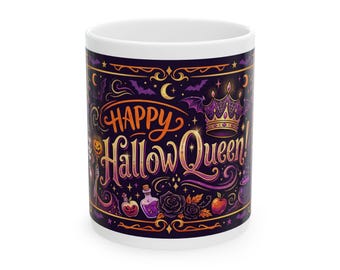 Mug en céramique Happy Hallow-Queen pour Halloween