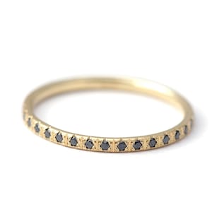 Black Diamond Eternity Band, Diamond Wedding Band, Black Diamond Band, Thin Eternity Band, Eternity Wedding Band, Black Diamond Ring