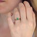 Pear Emerald Wedding Set Alternative Wedding Ring Set Black image 1