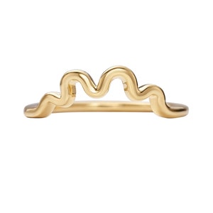 Wave Solid Gold Wedding Band