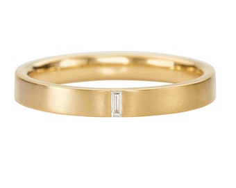 Baguette Wedding Band - Hers