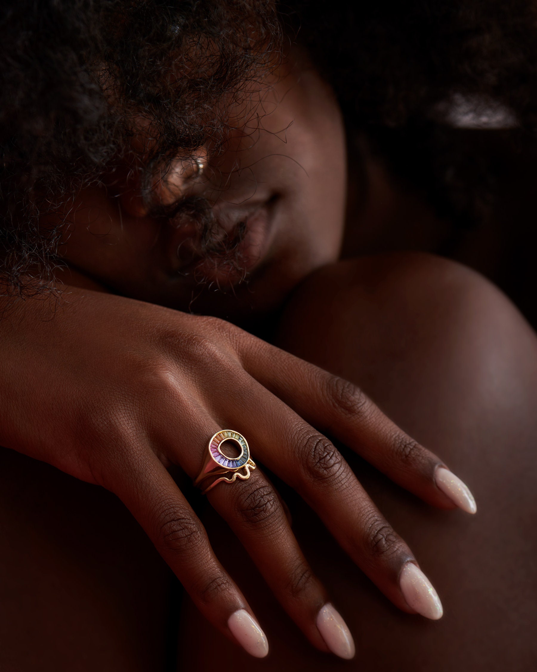 Statement Signet Ring with a F.U. Diamond and Hand Engraving – ARTEMER