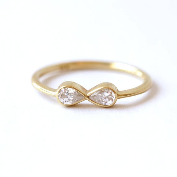 Engagement Ring Diamond Infinity Ring Alternative Engagement Etsy