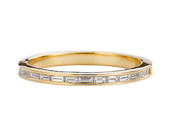 Eternity Trauring mit Baguette Diamanten - Ehering im Art Deco Stil