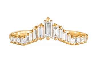 Art Deco Ehering - Baguette Diamant Ring