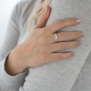 Art Deco Engagement Ring Diamond Tiara Ring image 4