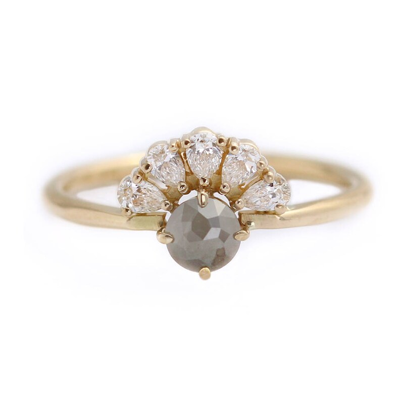 grey diamond engagement ring