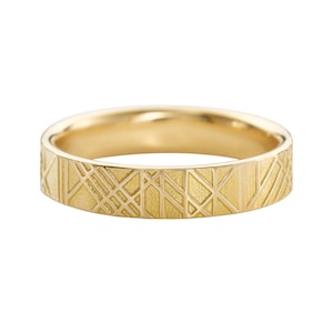 Men's Unique Geometric Wedding Ring