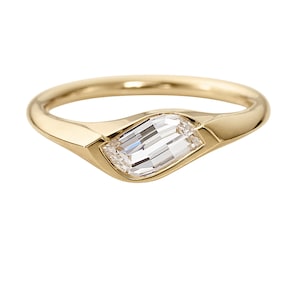 OOAK Flame Cut Diamond Engagement Ring