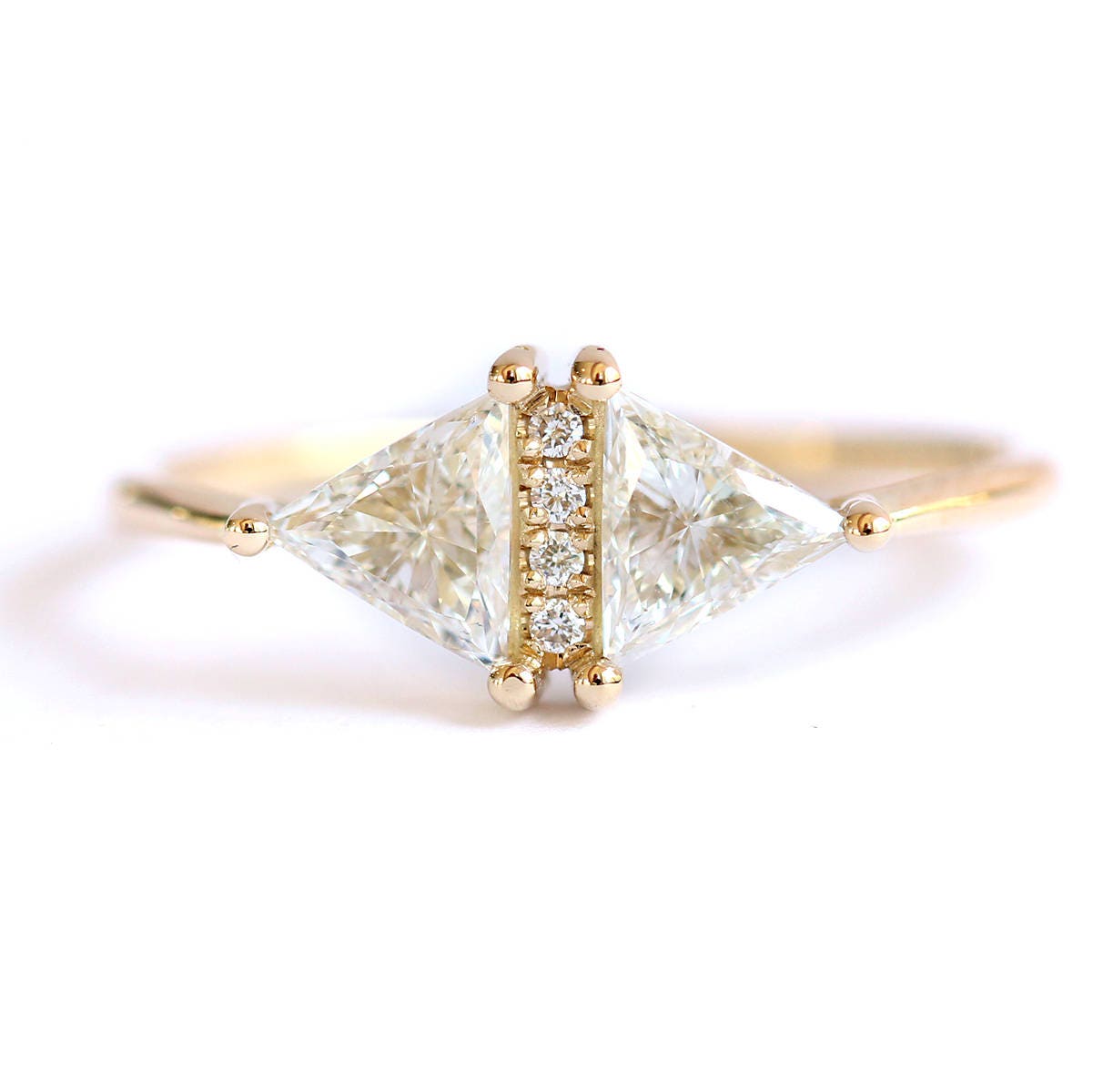 Geometric Emerald Cut Diamond Engagement Ring – ARTEMER