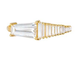 Trapeze Diamond Engagement Ring - OOAK Ring