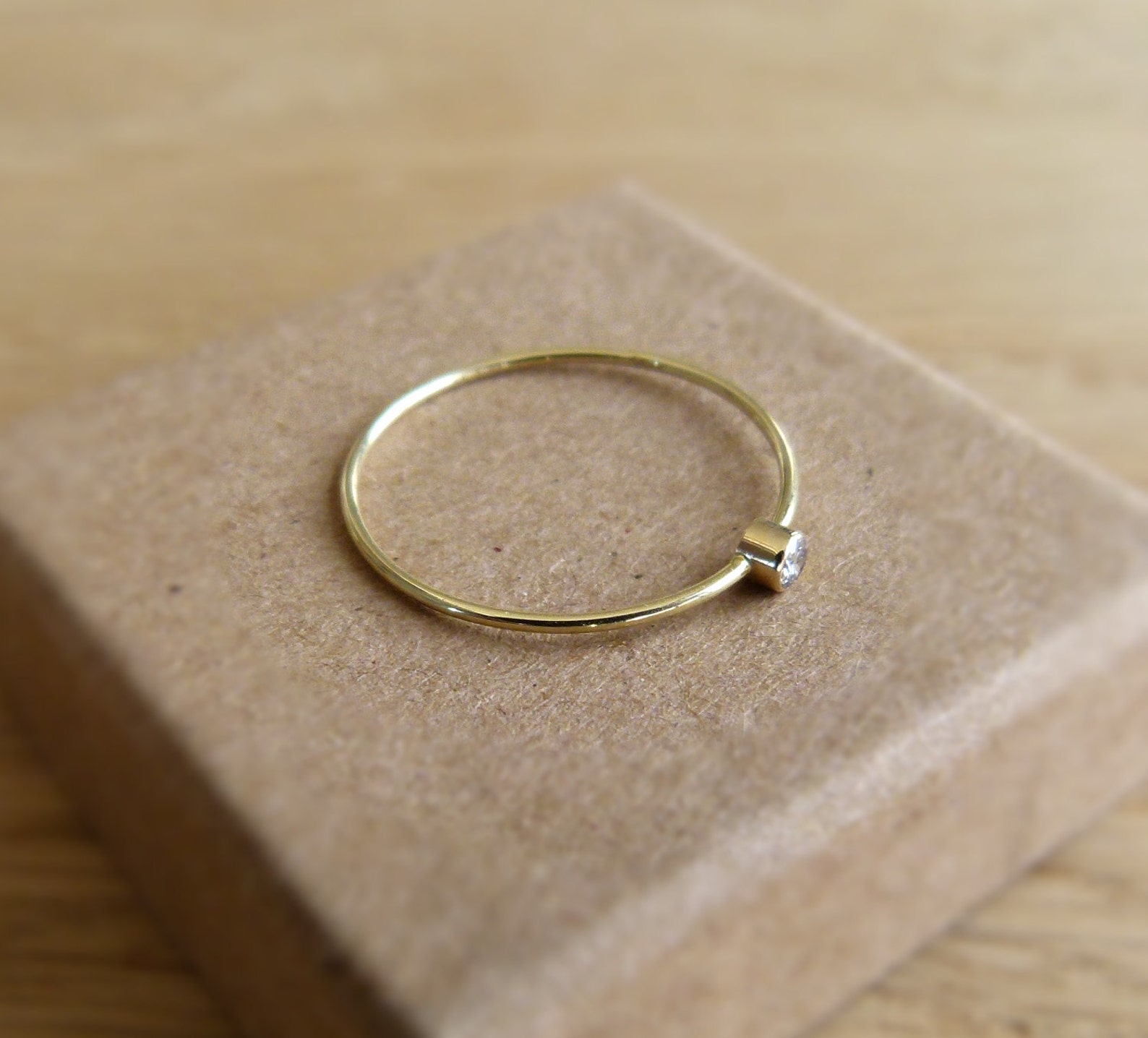 Baby Diamond Ring Simple Engagement Ring Tiny Diamond Ring Etsy