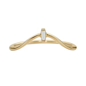 Baguette Diamant Gebogener Ehering