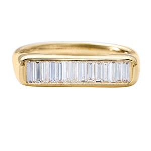 Channel Statement Ring with Baguette Cut Diamonds