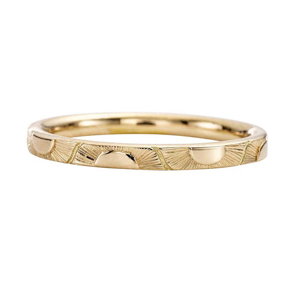 りんごさん専用　BIGHAND RING SUN サンリング 2022 Big Sun and Little Sun - Hand Engraved Wedding Band Set - Etsy