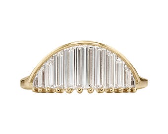 Arc Baguette Diamond Tiara Ring