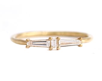 Diamond Cluster Ring, Art Deco Diamond Wedding Band, Vintage Engagement Ring, Unique Engagement Ring, Minimalist Geometric Wedding Ring
