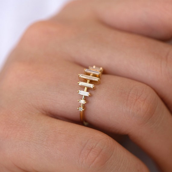 Needle on sale baguette ring