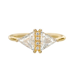 Triangle Cut Diamond Ring - One Carat