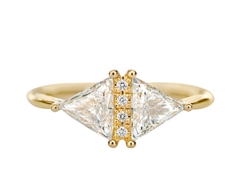 Triangle Cut Diamond Ring - One Carat