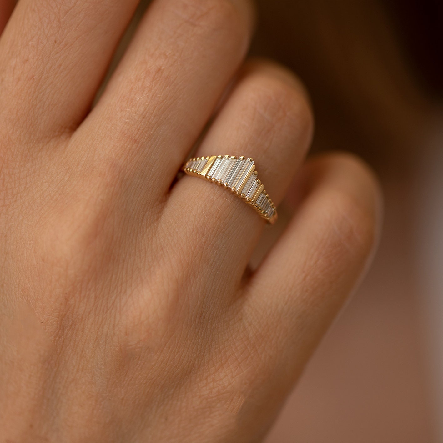 Baguette tiara sale ring
