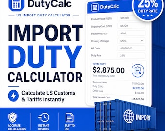 DutyCalc US Import Duty Calculator | Landed Cost, Tariffs, HTS Code Lookup App