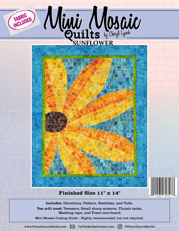 Sunflower Mini Mosaic Quilt Kit Etsy