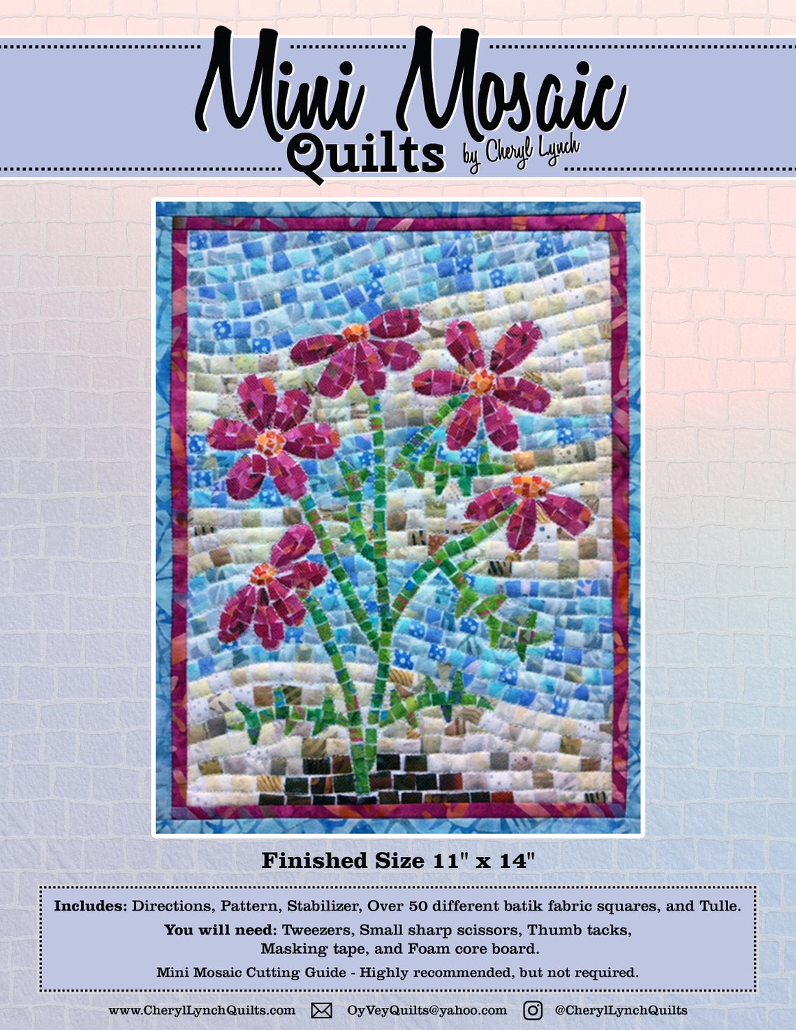 Flower Mini Mosaic Quilt Kit Etsy