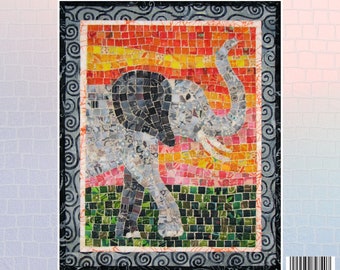Elephant Mini Mosaic Quilt Pattern