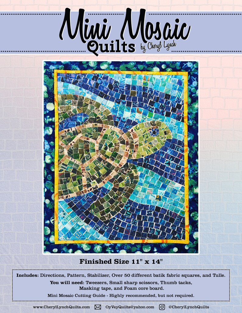 Turtle Mini Mosaic Quilt Kit Etsy