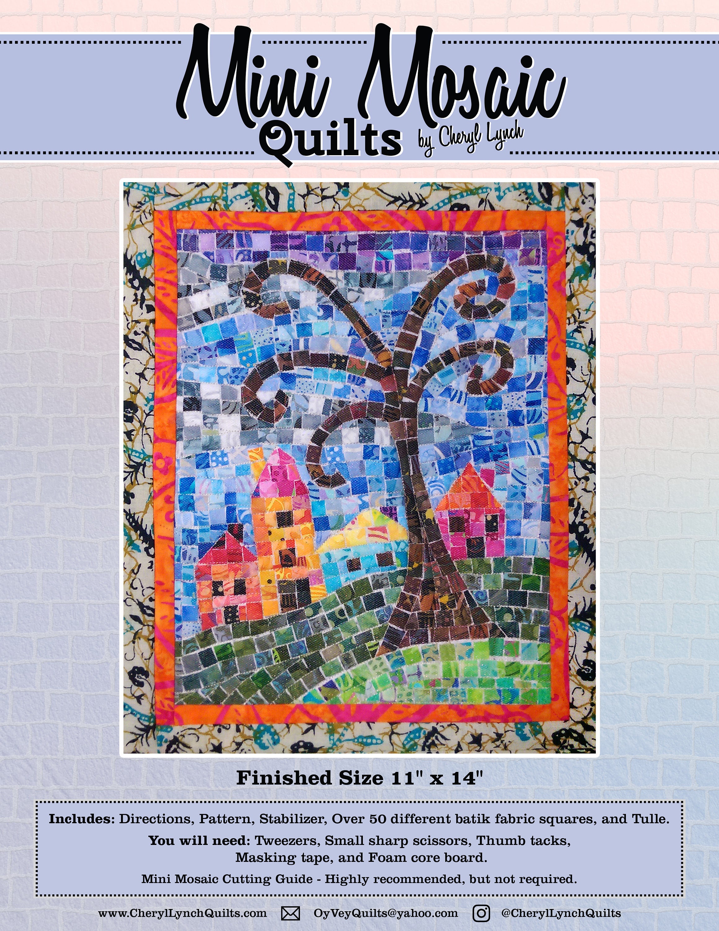 Tiny Town Mini Mosaic Quilt Pattern Etsy