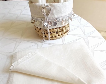 Handmade decorative basket- woven storage basket for boho home decor, rustic organizer