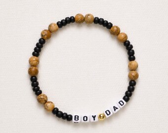 Boy dad beaded bracelet. FATHER'S DAY. Any occasion.