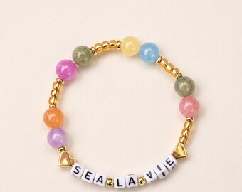 Sea La Vie UV Beaded Bracelet with 14k Gold Plated Spacers