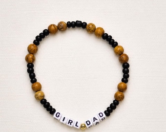 Girl dad beaded bracelet. FATHER'S DAY. Any occasion.